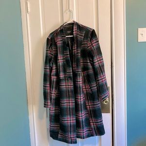 NWT Torrid Plaid Wool Coat,1X,14-16 in size.Super cute!Single button, fr pockets